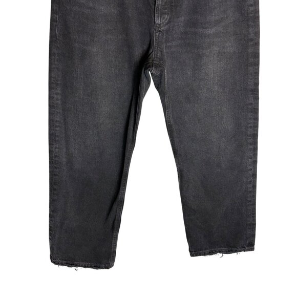 Agolde 90's Crop Straight Leg Jeans Black-sz 30 - Picture 10 of 11